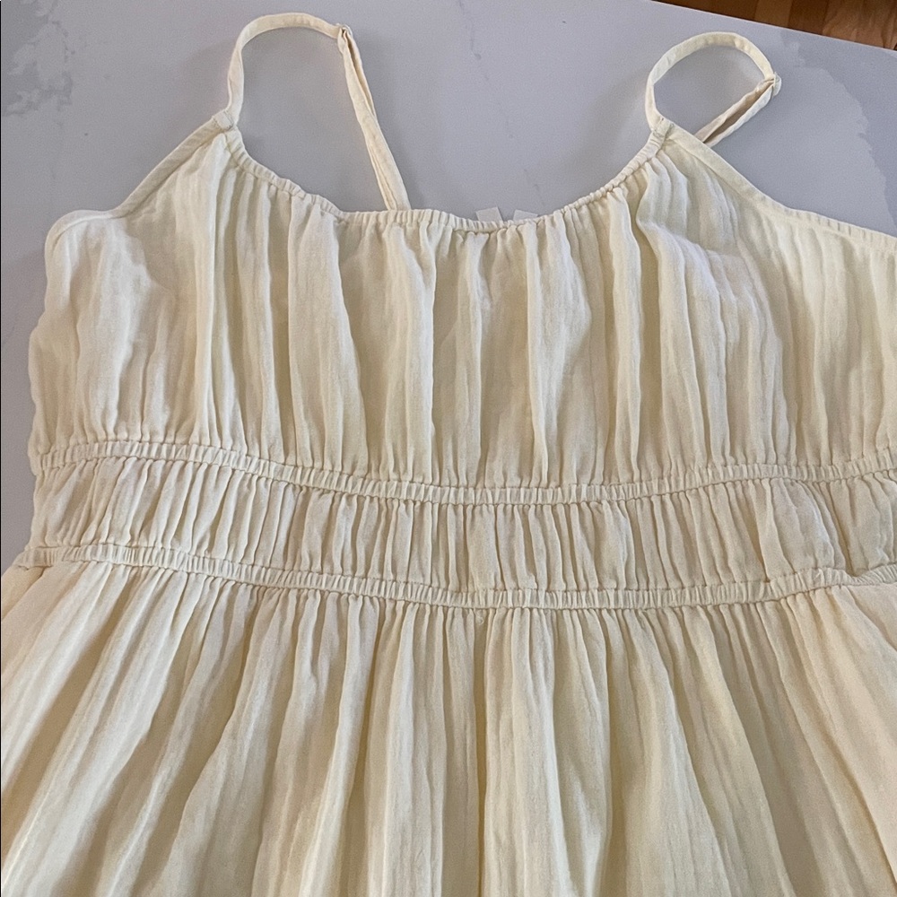 PACT Women's Smocked Waist Maxi Dress organic cotton XL - Picture 4 of 7